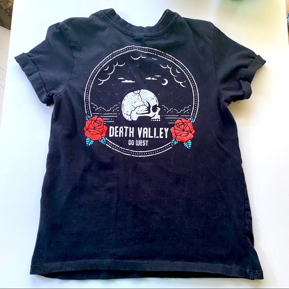 Death Valley Skull Graphic Short Sleeve Tee - Black XS